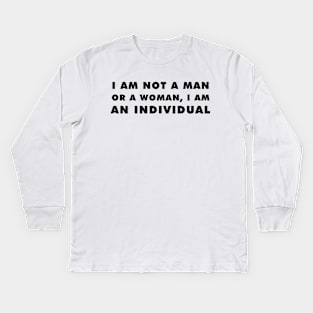 I am an individual - Light Kids Long Sleeve T-Shirt